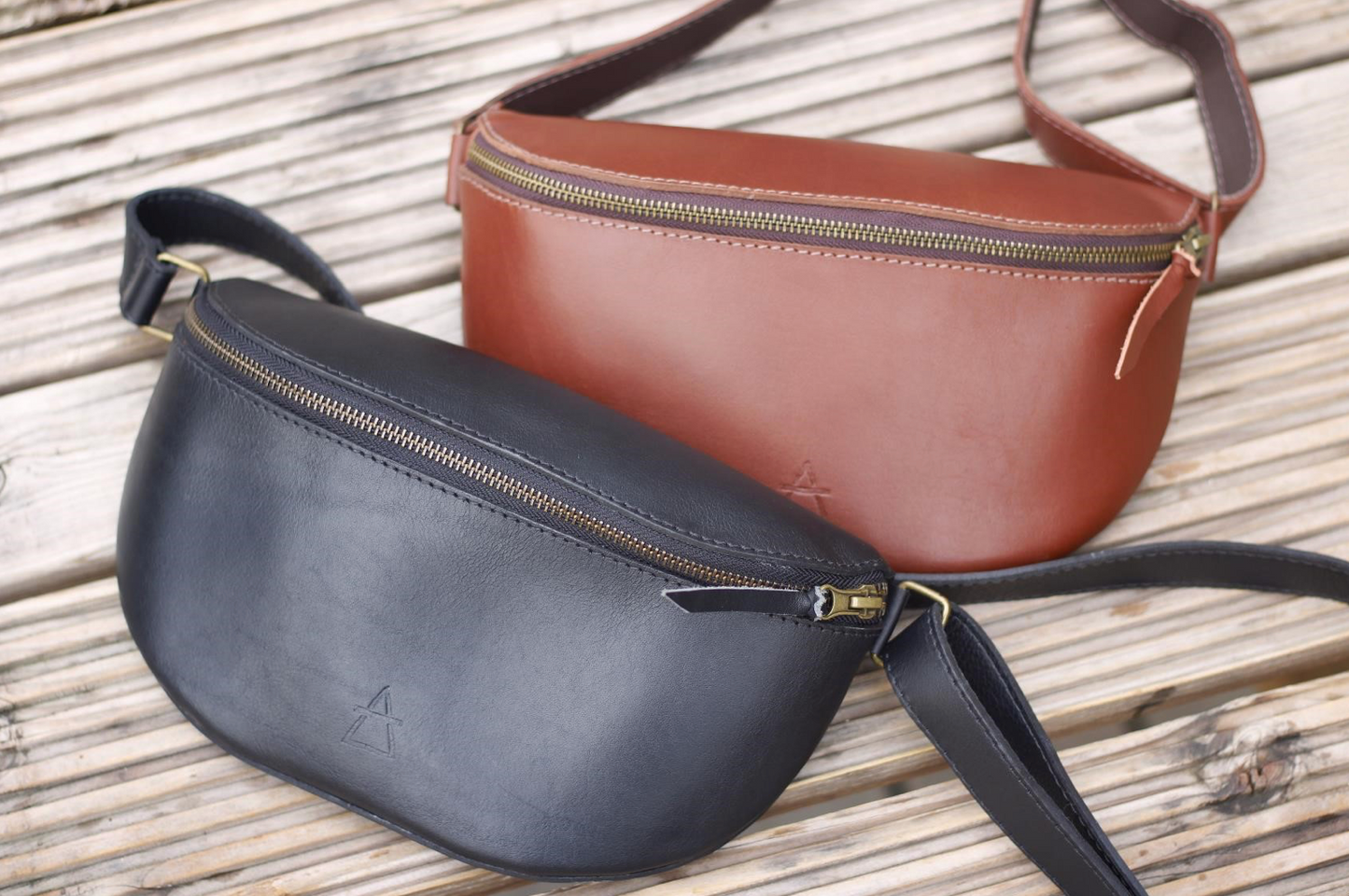 Black Leather Bum Bag
